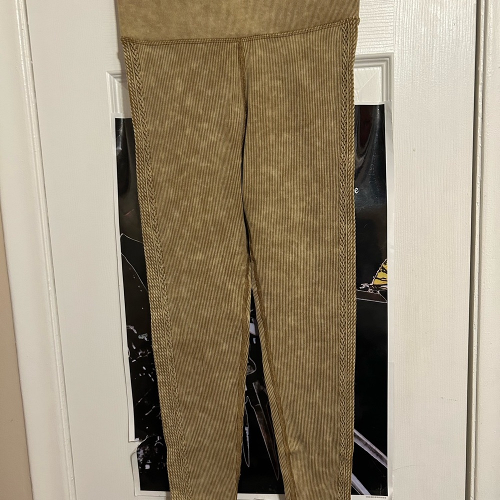 Target Tan Ribbed Leggings